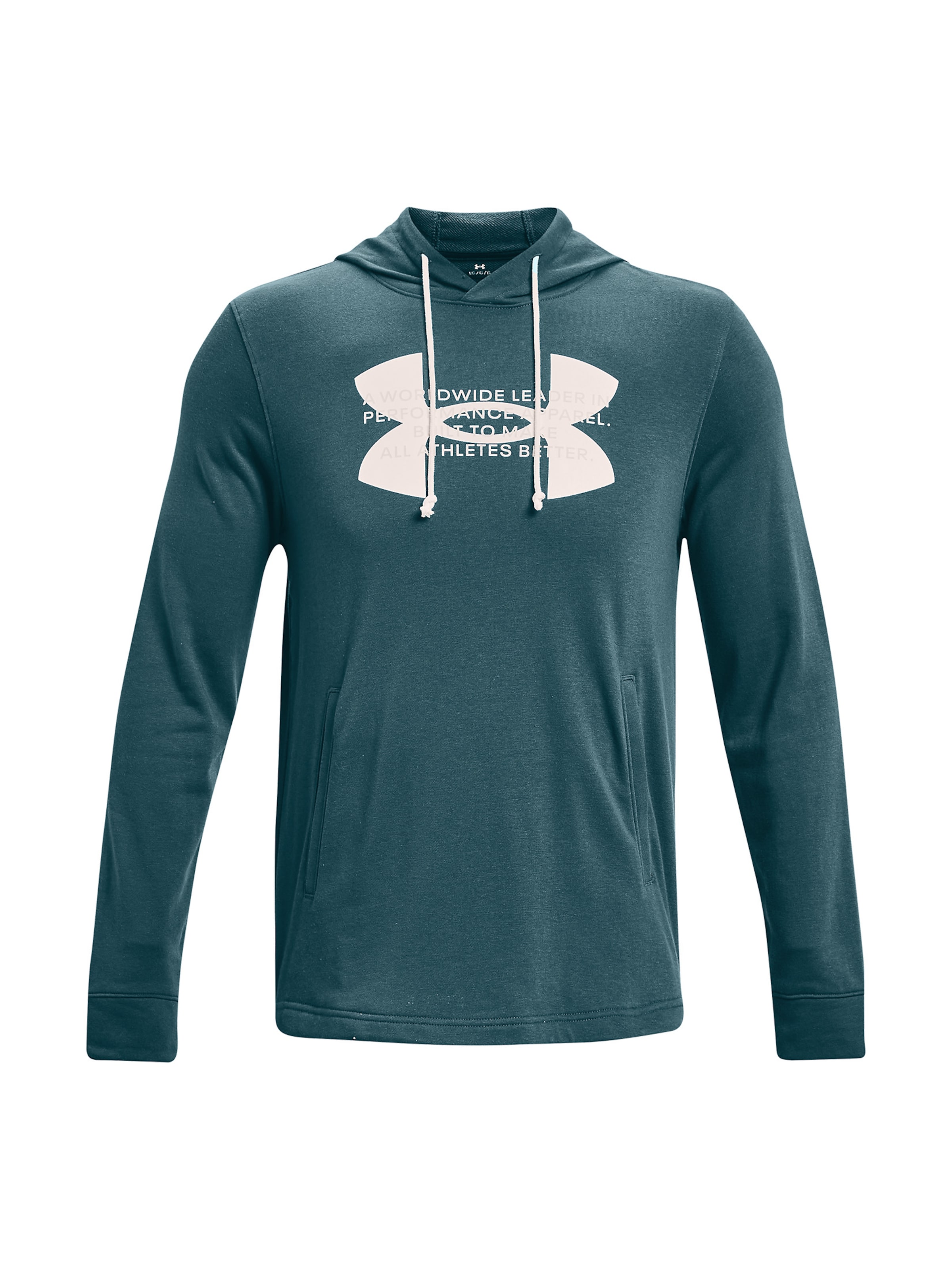 UNDER ARMOUR Athletic Sweatshirt 'Rival Terry' in Green: front