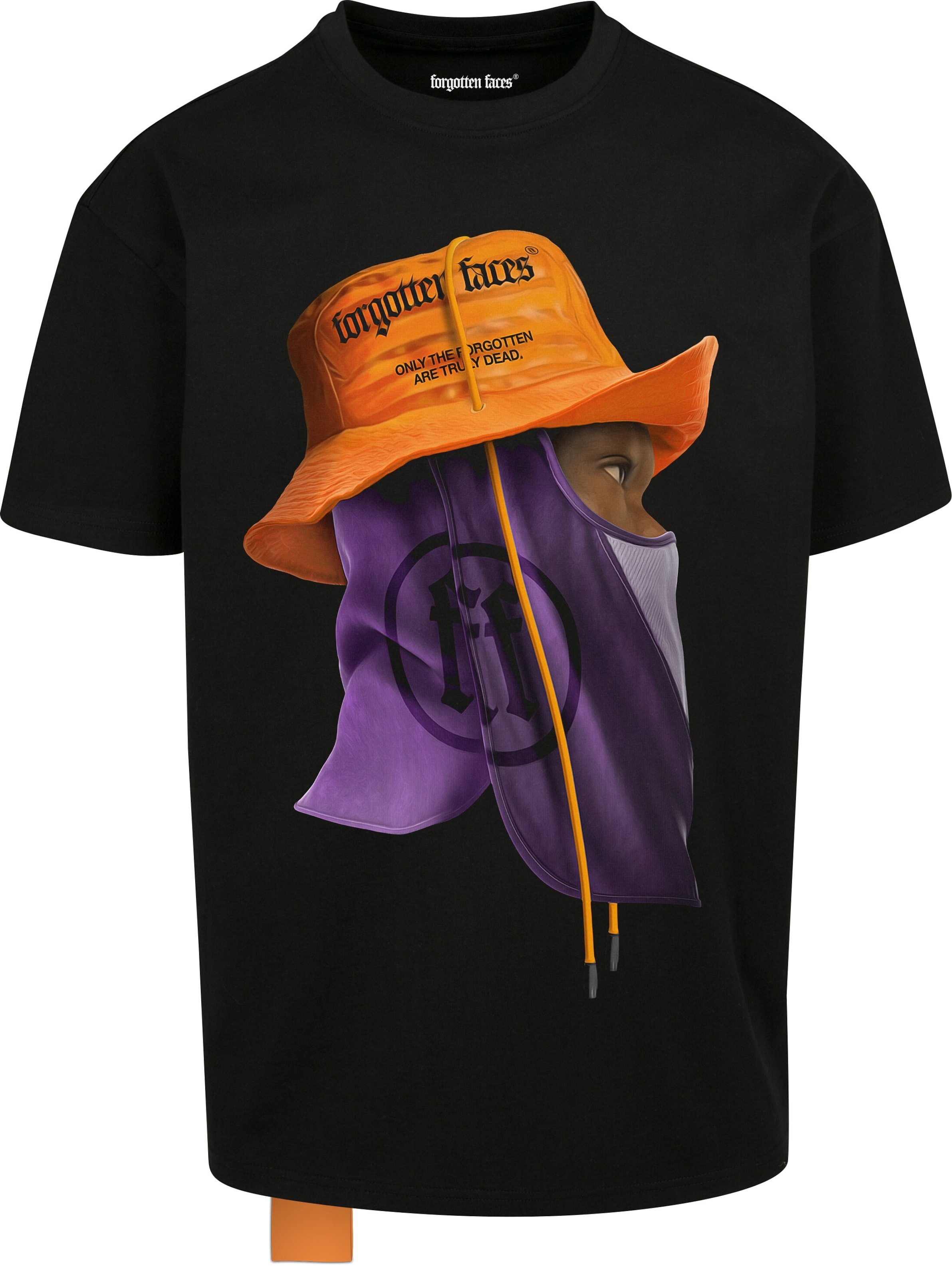 Forgotten Faces T-Shirt 'Head Gear' in Schwarz: Vorderseite