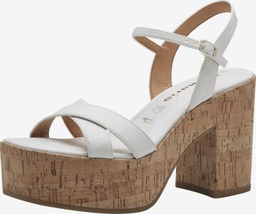 TAMARIS Strap Sandals in White: front