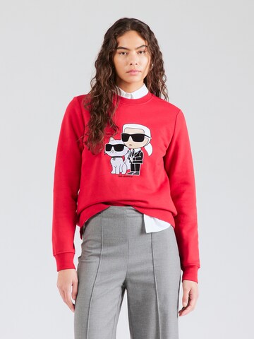 Karl Lagerfeld Sweatshirt 'Ikonik 2.0' i röd: framsida