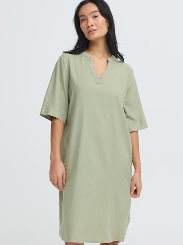 Oxmo - Vestido ' OXNInna Leinen Mix ' en verde: frente
