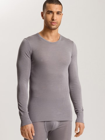 Hanro Shirt ' Woolen Silk ' in Grey: front