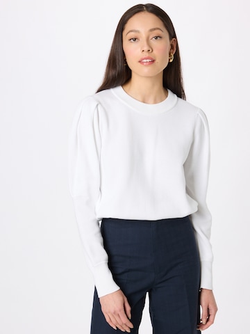 REPEAT Cashmere Sweatshirt in White: front