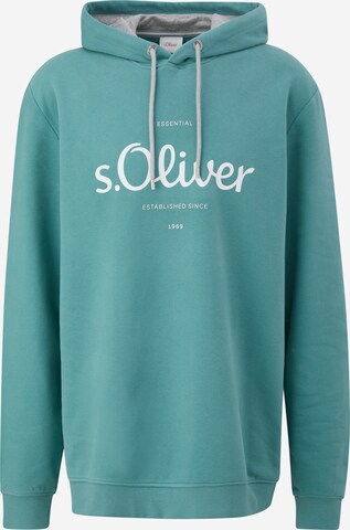 s.Oliver Men Tall Sizes Sweatshirt in Blue: front