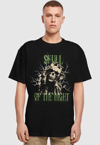 Merchcode T-Shirt 'Halloween - Skull Of The Night V2' in Schwarz: Vorderseite