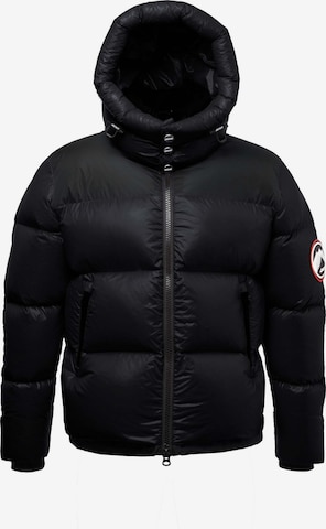 JACK1T Outdoorjas ' Expedition Parka Puffer ' in Zwart: voorkant