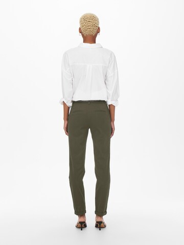 ONLY Regular Chino trousers 'BIANA-MAREE' in Green