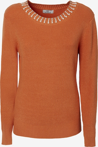 Pulover de la Influencer pe portocaliu: față