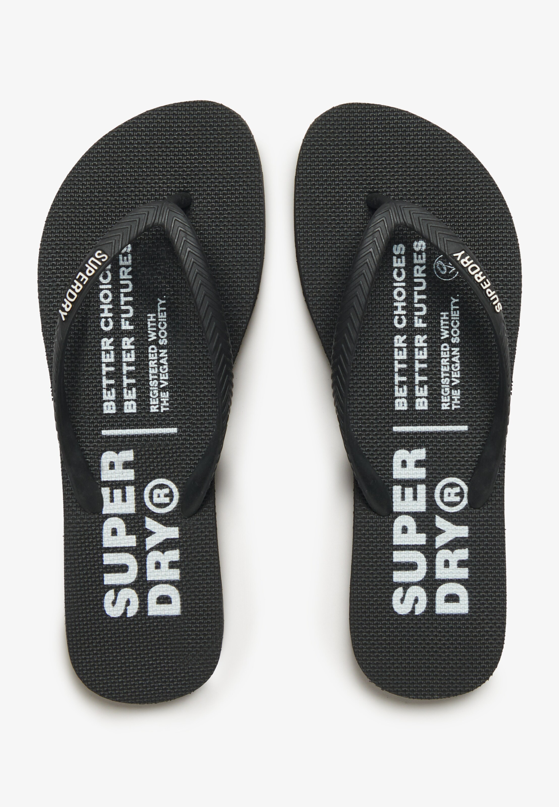 Superdry T-Bar Sandals in Black
