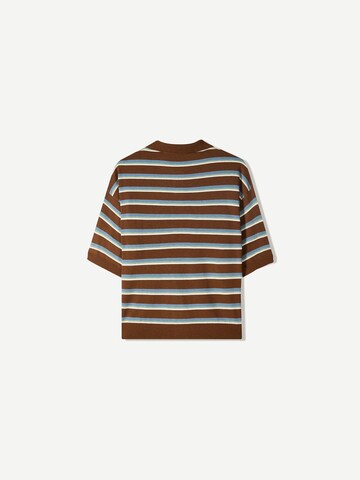 Bershka Poloshirt in Braun