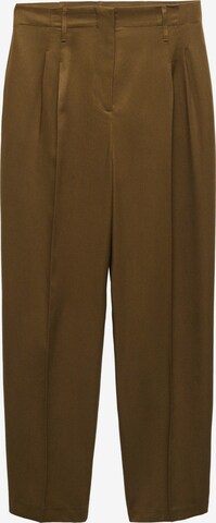 MANGO Loose fit Pleat-Front Pants 'Joao' in Green: front