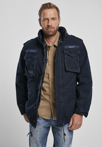 Brandit Between-Season Jacket 'Giant' in Blue: front