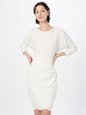 Closet London Cocktail Dress in White: front