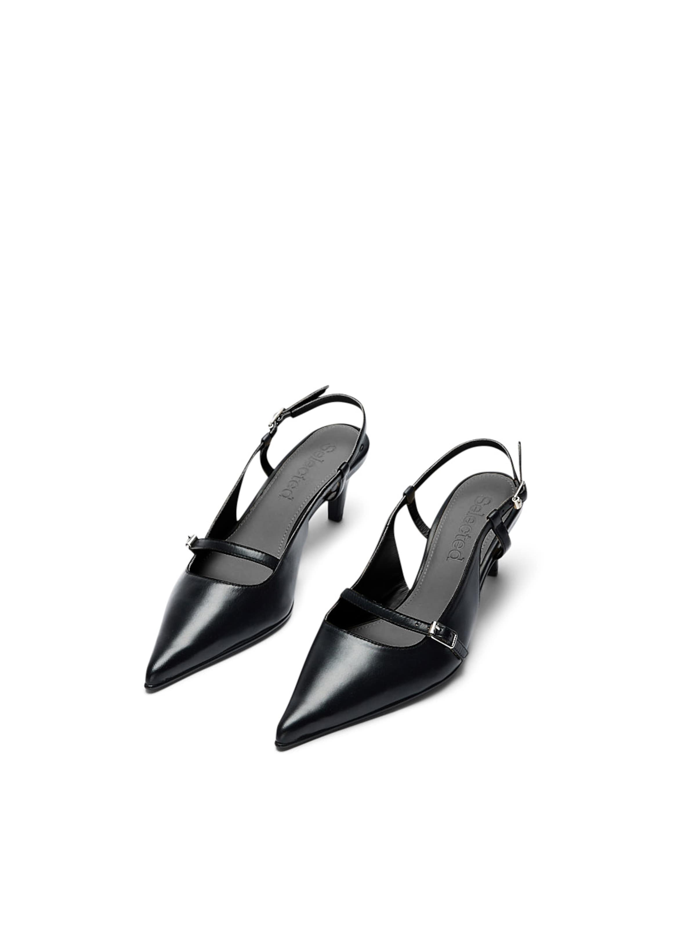 Escarpins à bride arrière SELECTED en noir