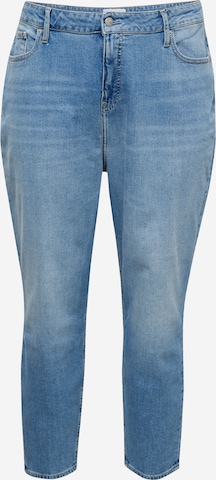 Calvin Klein Jeans Plus Slimfit Jeans in Blauw: voorkant