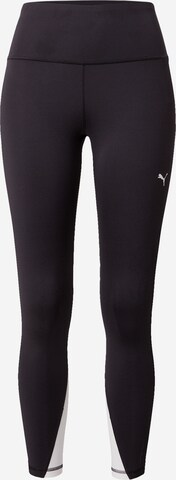 PUMA Skinny Sportsbukser 'TRAIN ALL DAY' i sort: forside