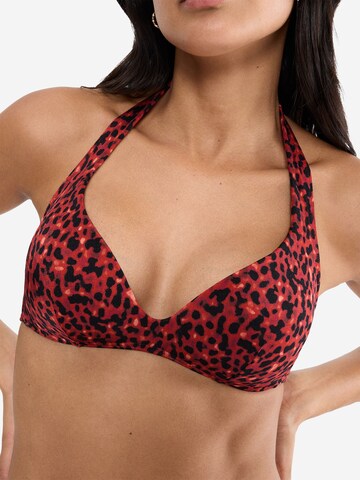 TRIUMPH Push-up Bustier-Bikini-Top ' Red Label Midnight Swim ' in Braun