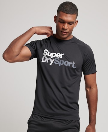 juoda Superdry Marškinėliai: priekis