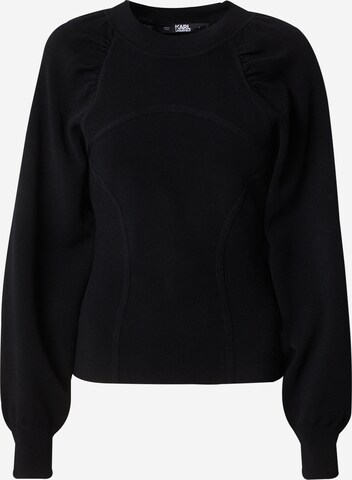 Pull-over Karl Lagerfeld en noir : devant