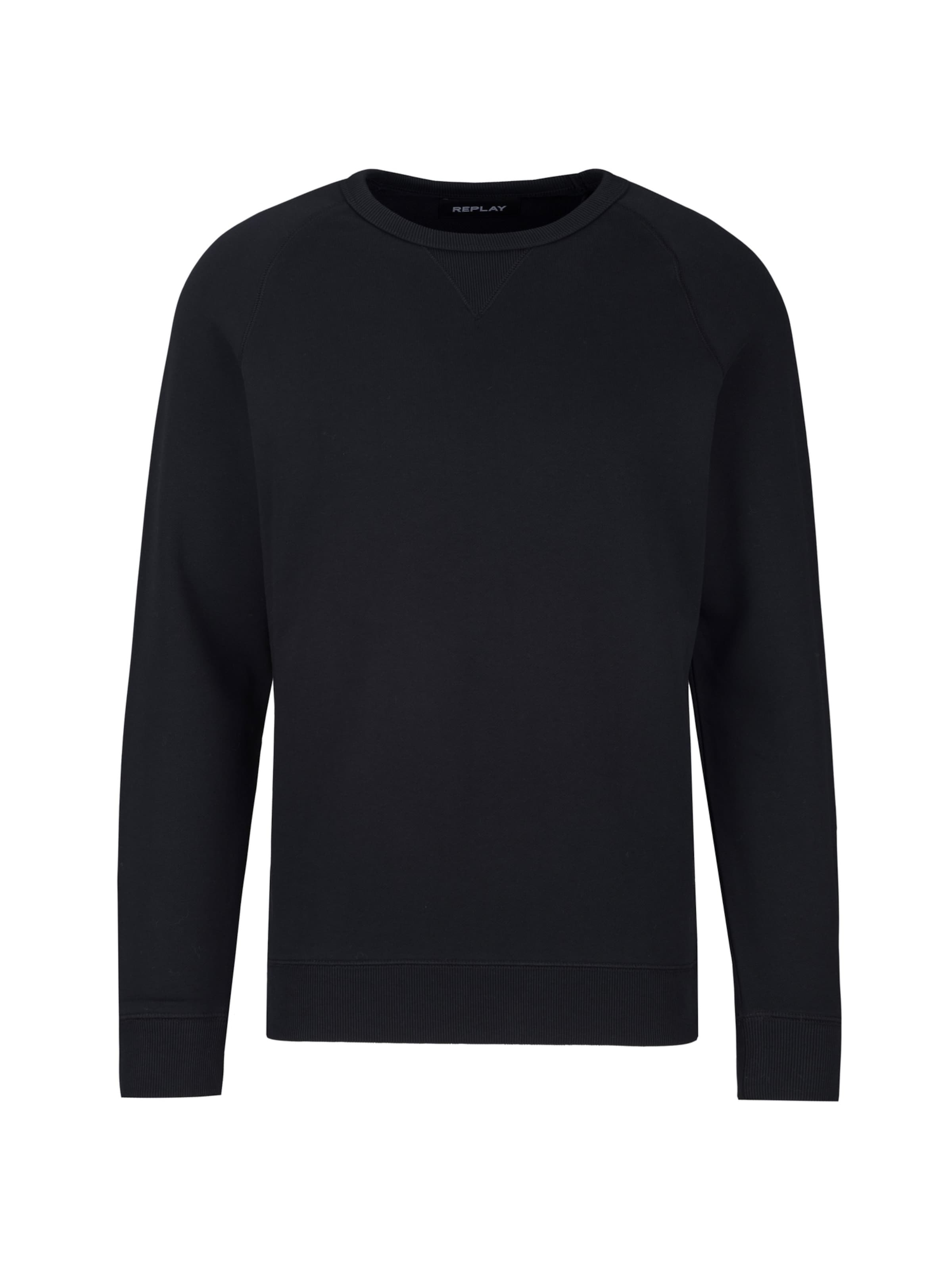 REPLAY Sweatshirt in Zwart: voorkant