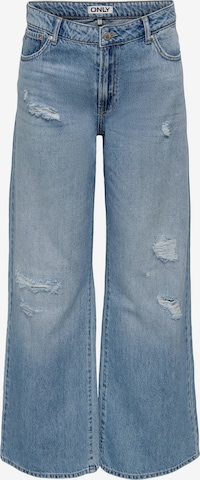 ONLY Wide leg Jeans in Blauw: voorkant