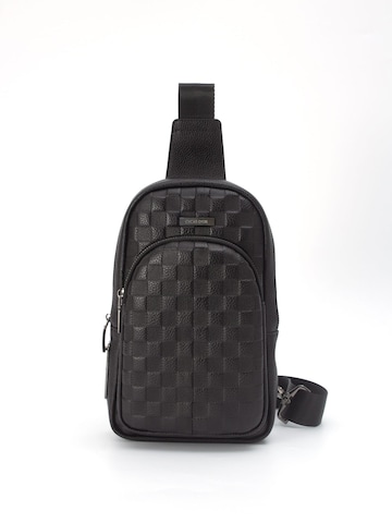 CYCAS D'OR - Bolso de hombro 'AMBRÉNOIR' en negro: frente