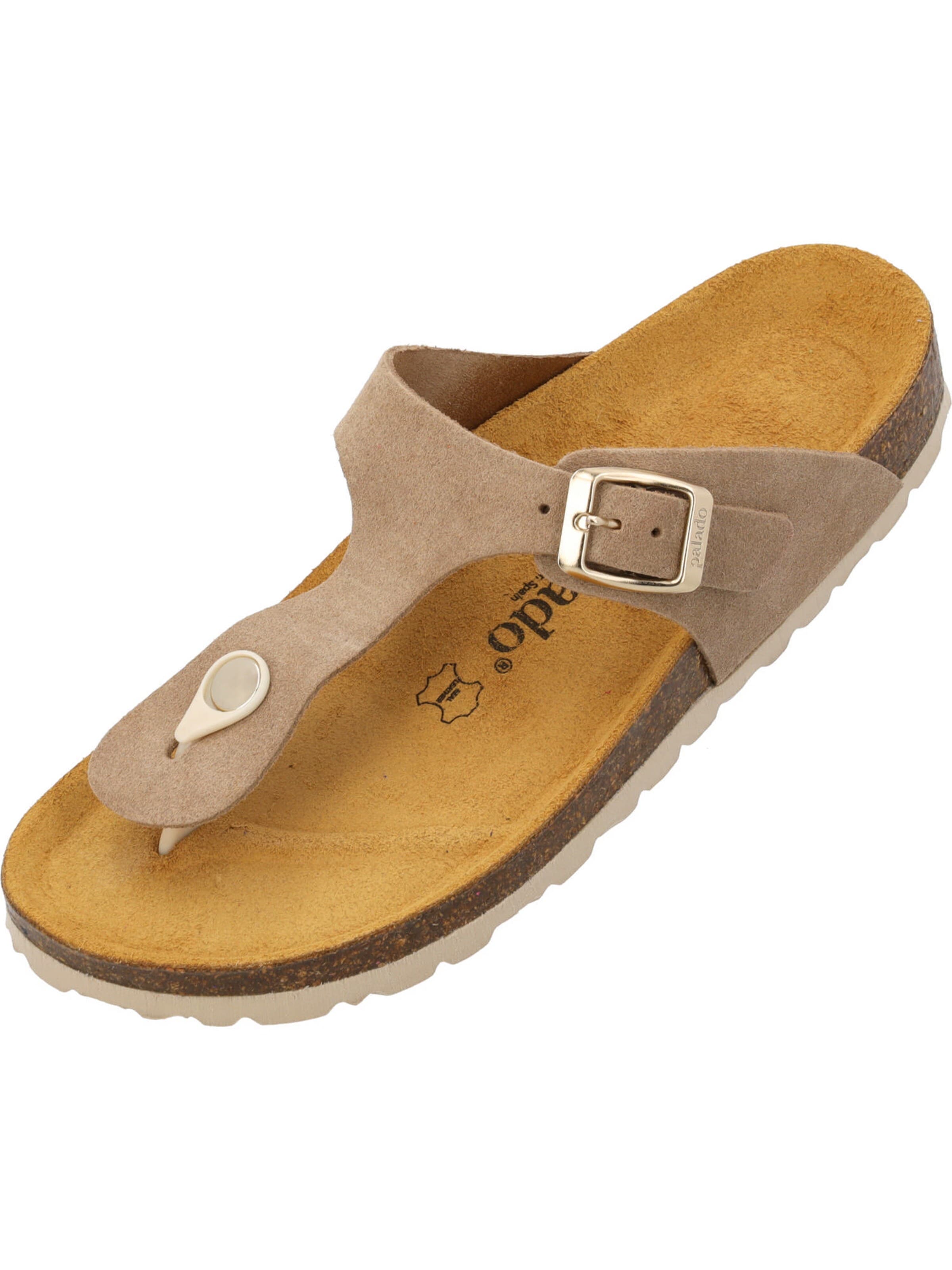 Palado Zehentrenner 'Palado Kos Suede Premium Leather'‌‌‌‌‌‌‌‌ in Beige: Vorderseite