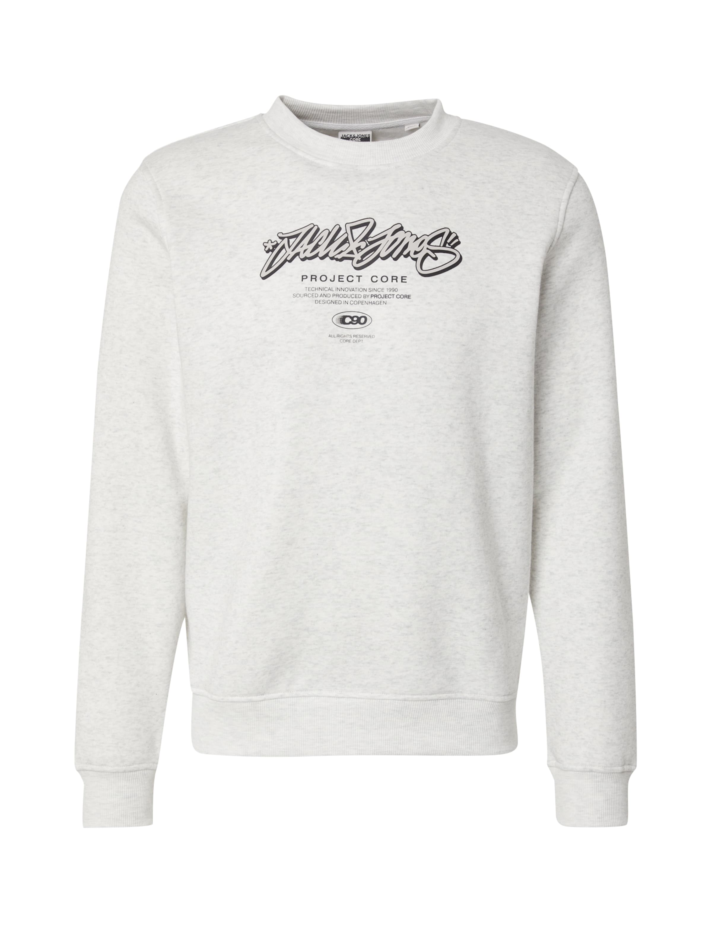 JACK & JONES Sweatshirt 'JCOSCRIPTURE' in White: front