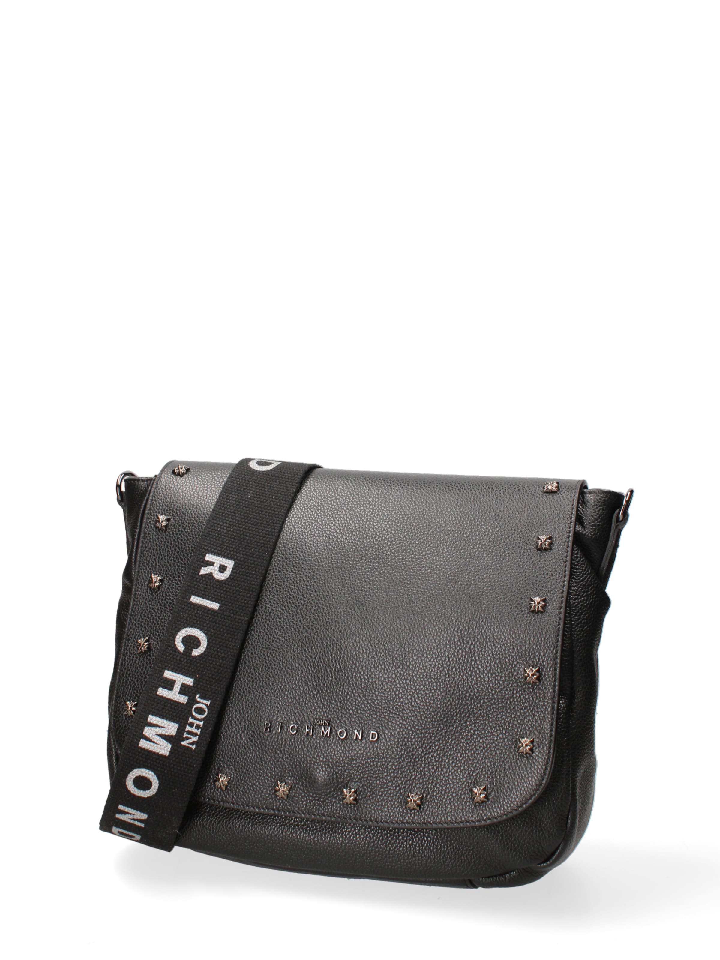 Borsa a tracolla di John Richmond in nero: frontale