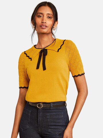 love & roses Sweater in Yellow: front