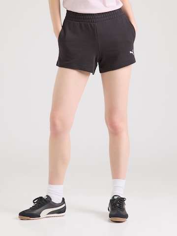PUMAregular Sportske hlače 'ESS' - crna boja: prednji dio