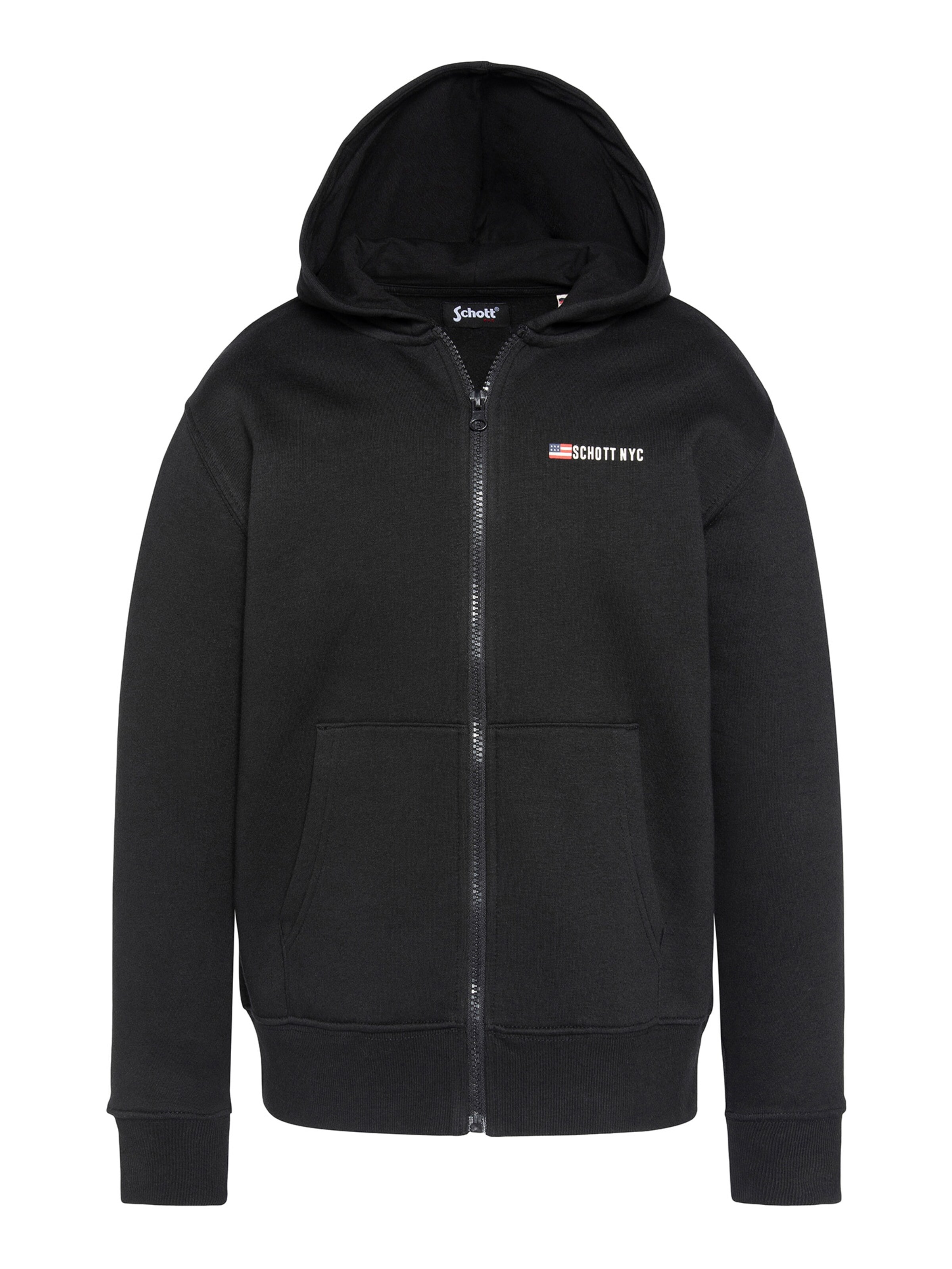 Sweat Schott NYC en noir : devant
