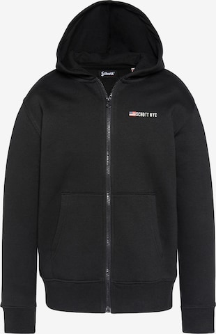 Sweat Schott NYC en noir : devant