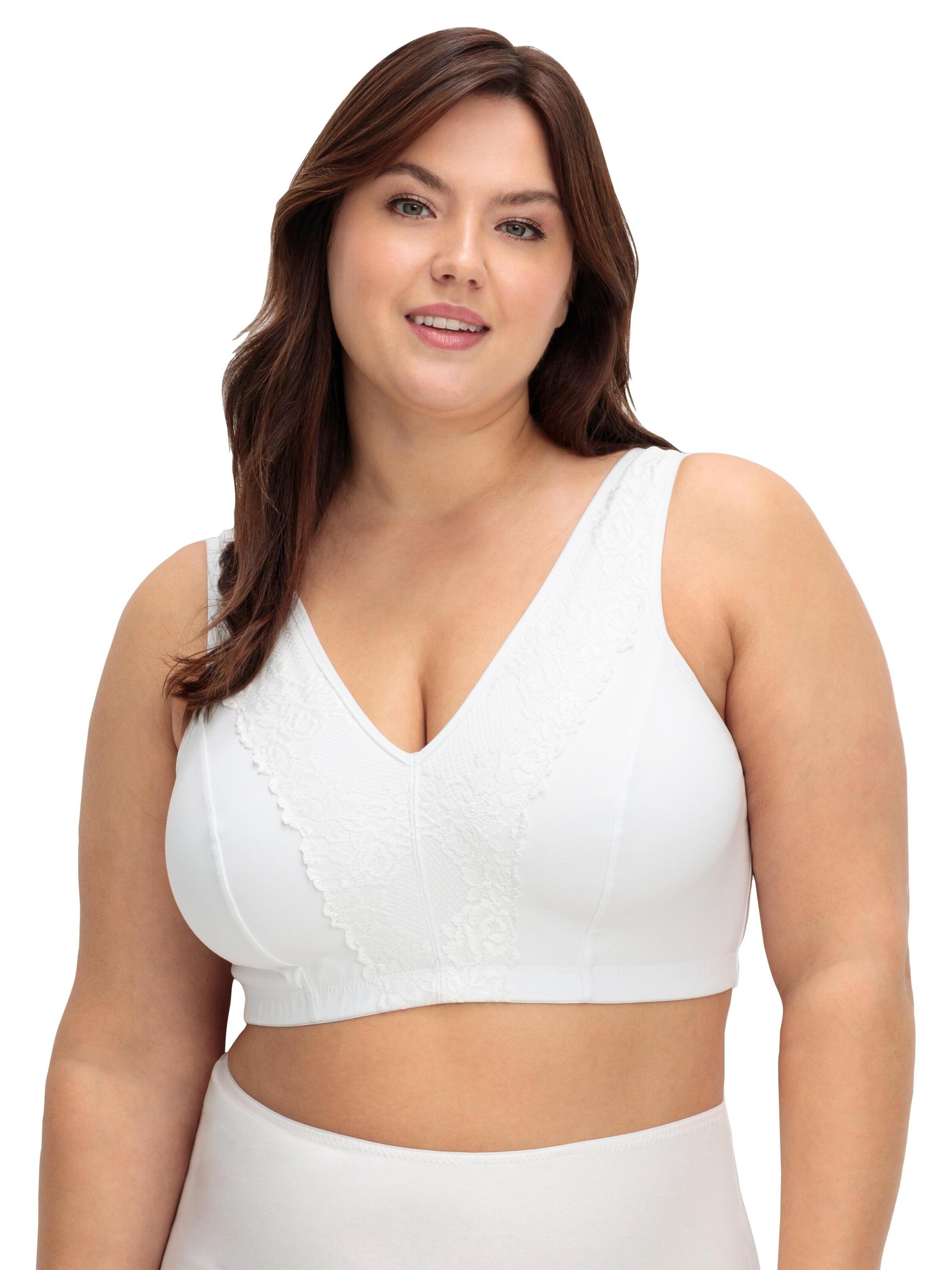 Bustieră Sutien de la SHEEGO pe alb: față