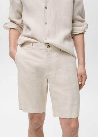 MANGO MAN Regular Pants 'Carp' in Beige
