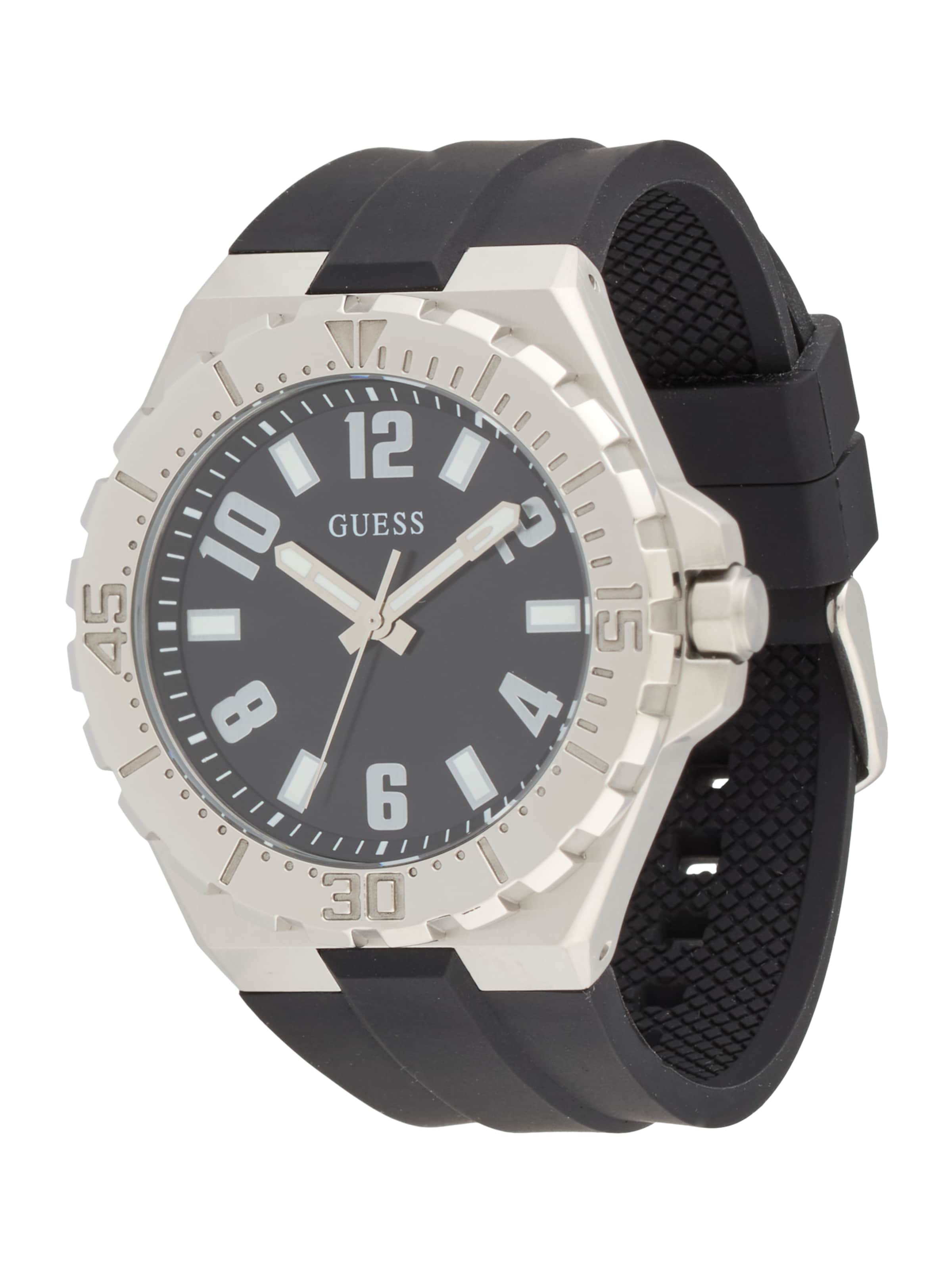 GUESS Uhr 'CAMPUS' in Schwarz: Vorderseite