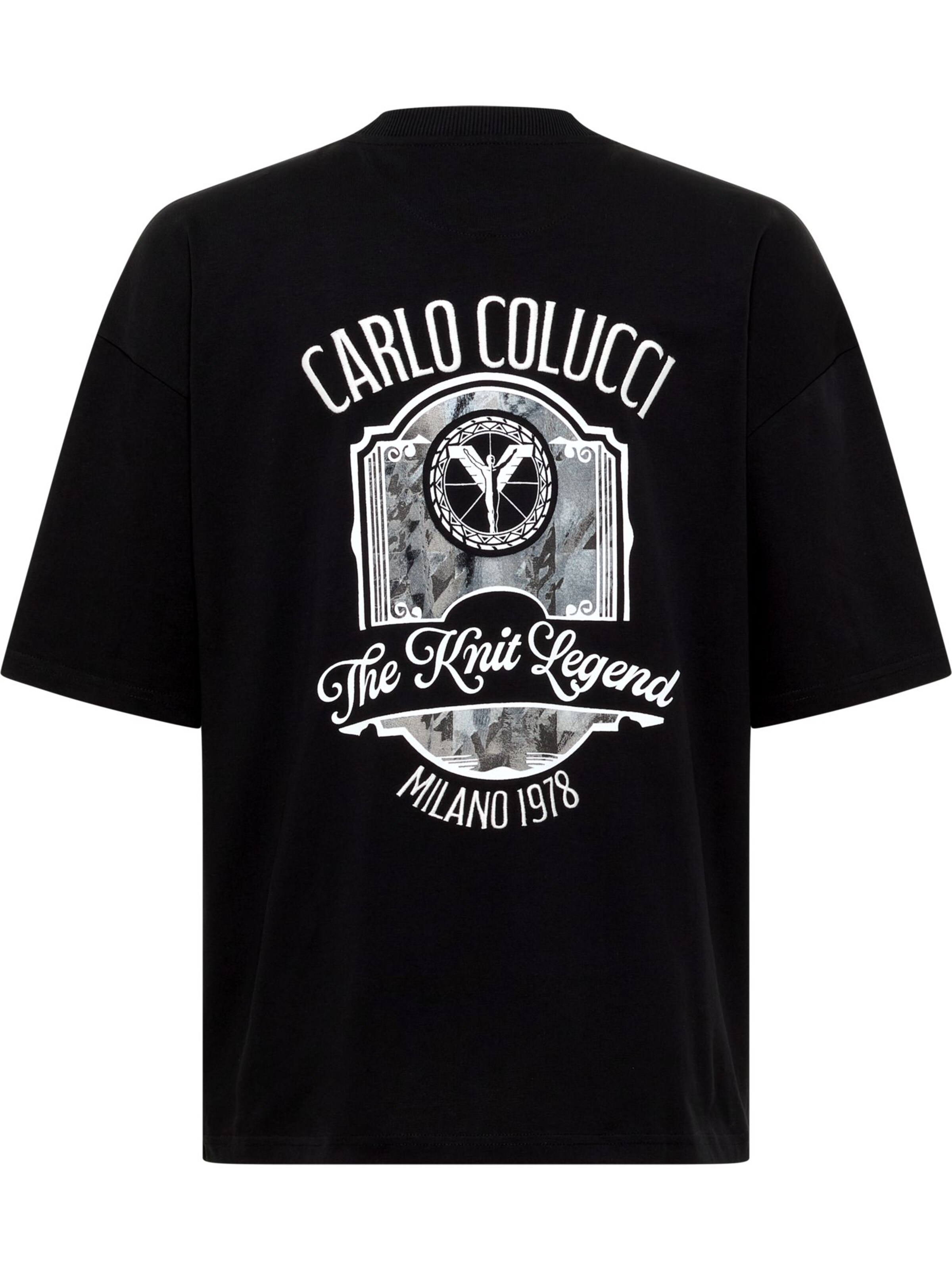 Carlo Colucci T-Shirt 'Felici' in Schwarz
