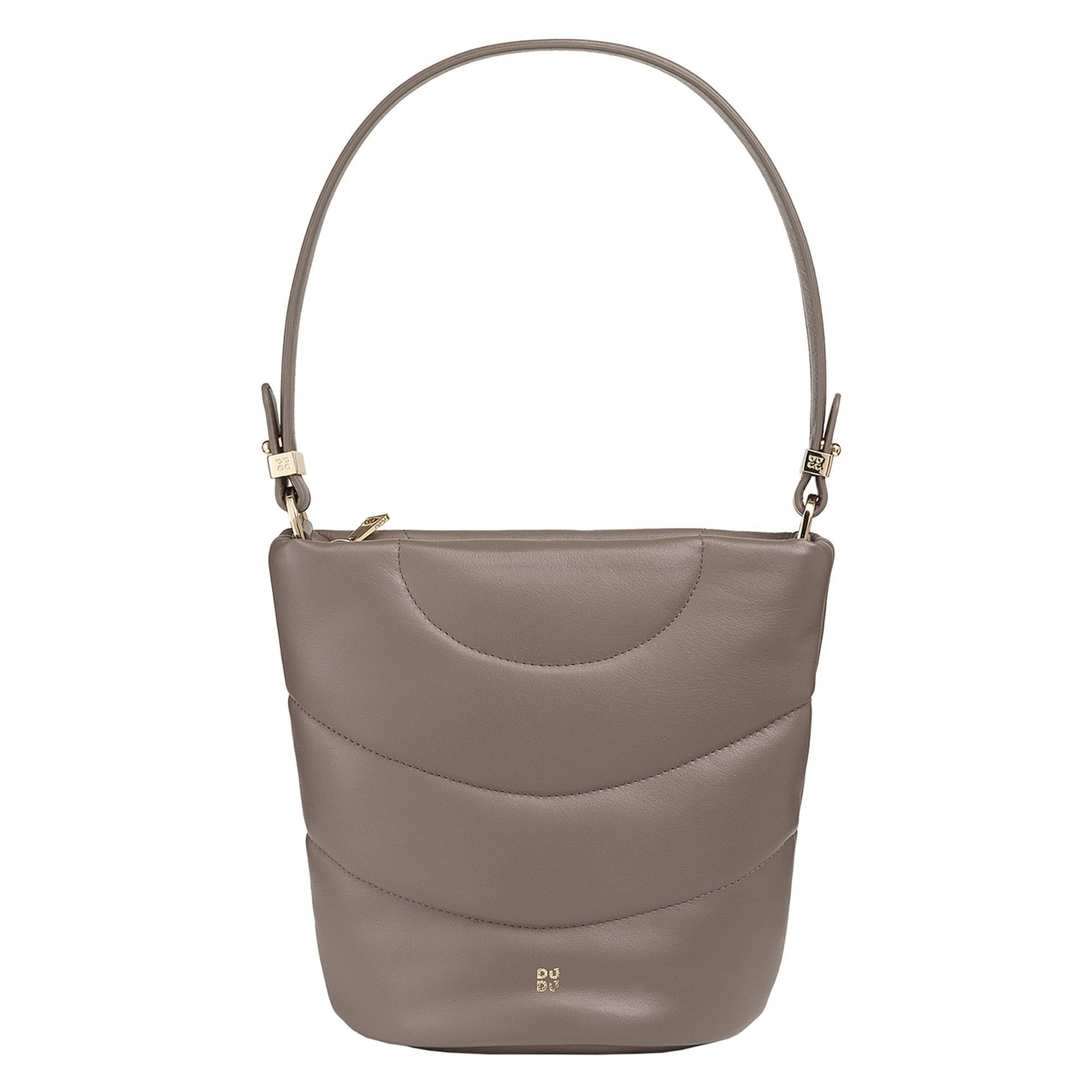 DuDu Schultertasche 'Barbara' in Beige: Vorderseite