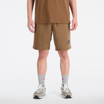 new balance Regular Pants in Brown: front