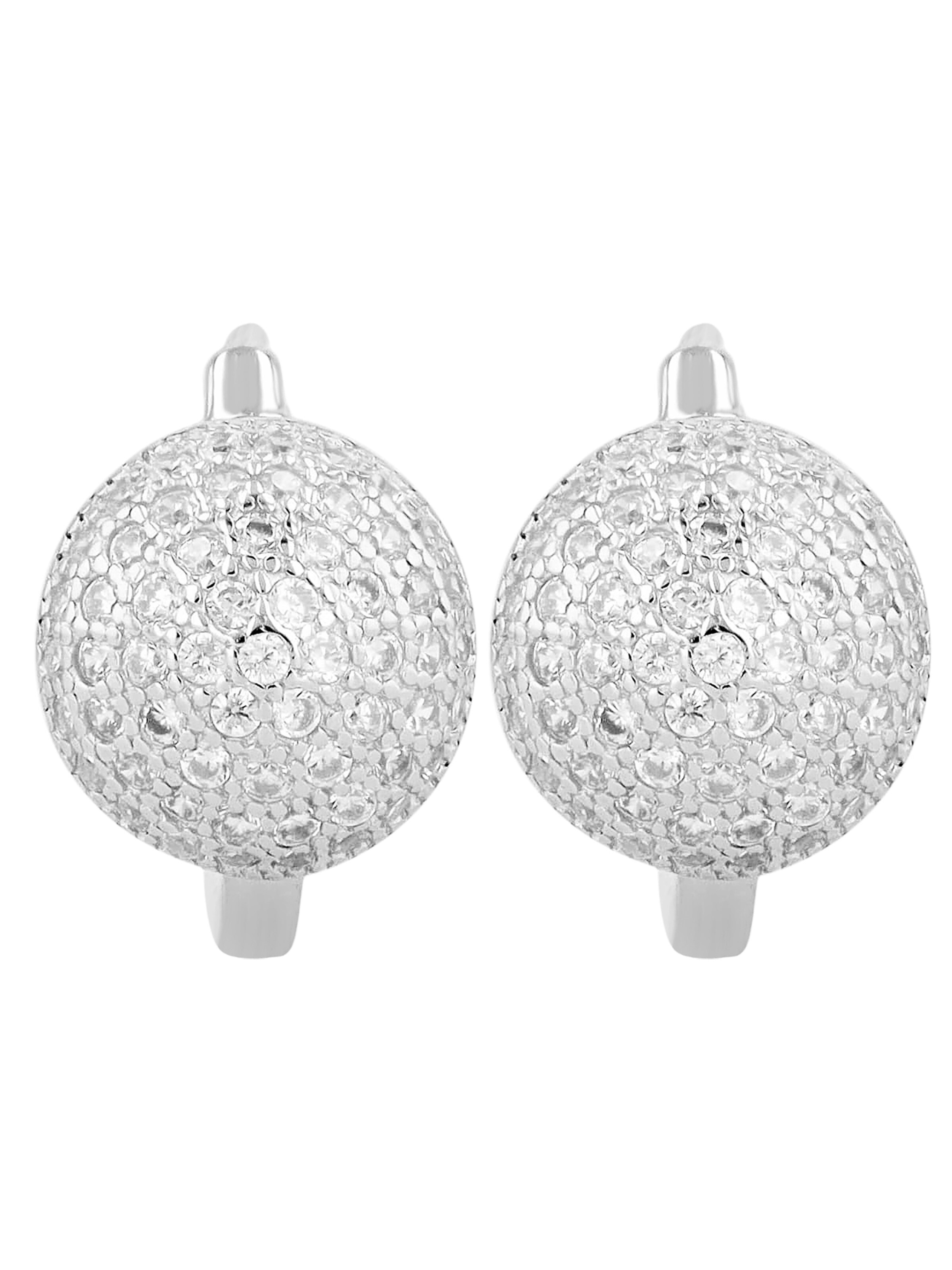 Akzent Earrings 'langlebig' in Silver: front