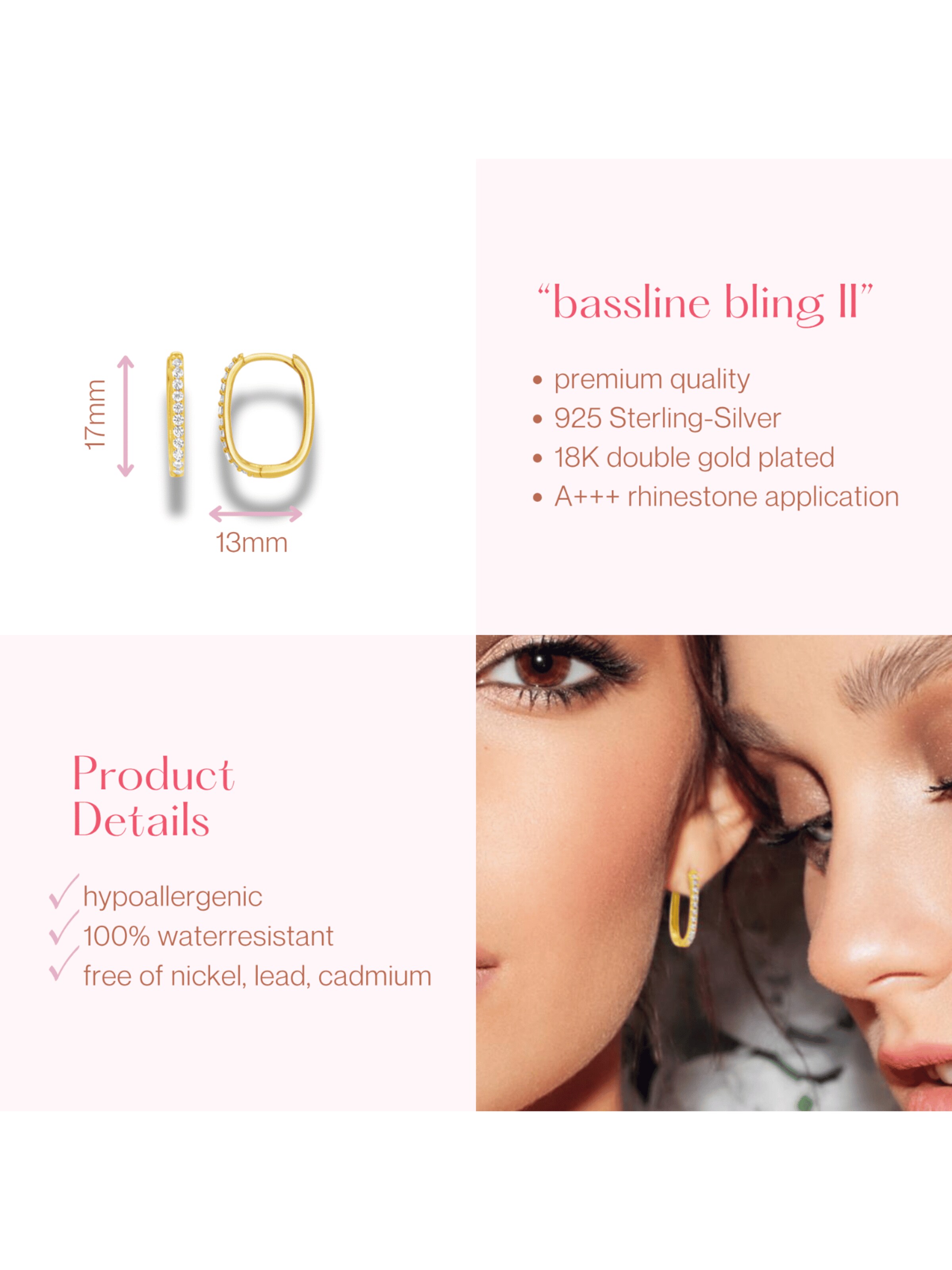 ARS-ARGENTI Earrings 'BASSLINE BLING' in Gold