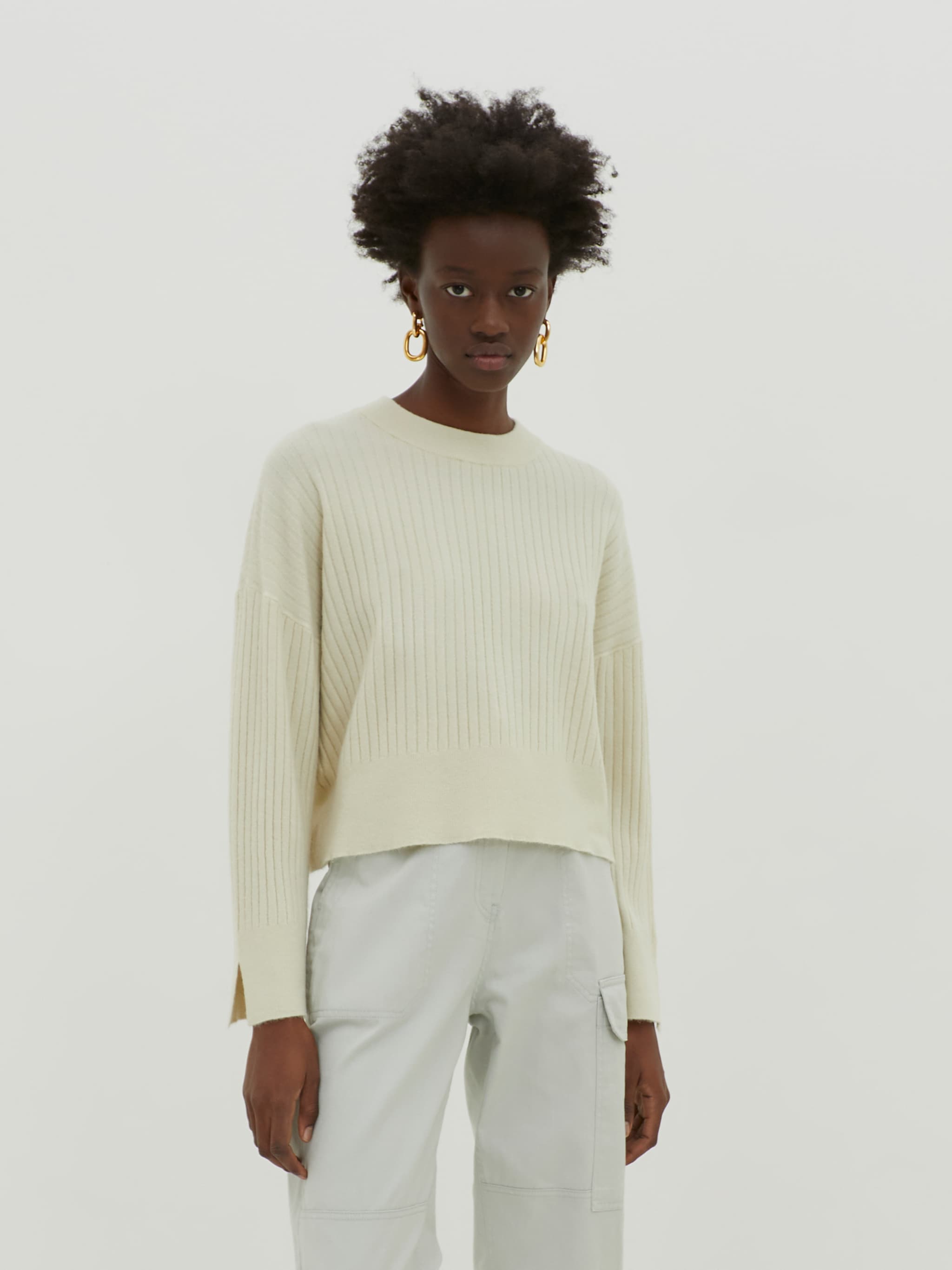 EDITED Produits Pull-over 'Thea' blanc cassé