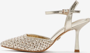 Sandales Derimod en or : devant