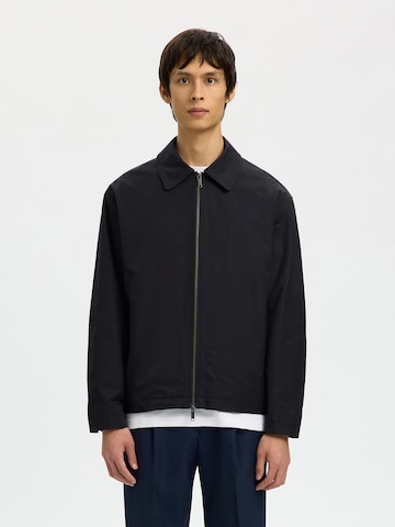 Veste mi-saison 'SLHCEDRIC' SELECTED en noir : devant