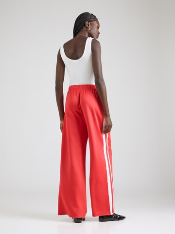 PIECES Wide leg Broek 'PCTRACK' in Rood