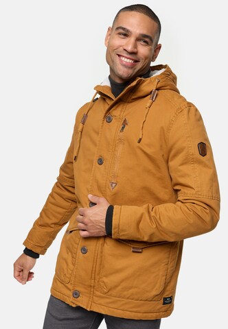 INDICODE JEANS Winter Jacket ' Crossing ' in Orange