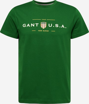 GANT Tričko – zelená: přední strana