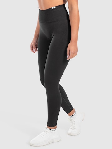 Skinny Pantalon de sport 'Elin' Smilodox en noir : devant