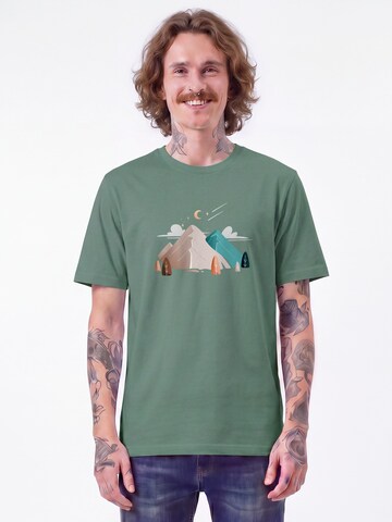 T-Shirt 'Night & Clouds' Watapparel en vert : devant