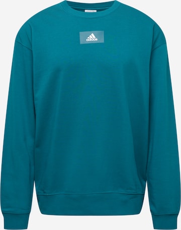 ADIDAS PERFORMANCE Sweatshirt in Blue: front